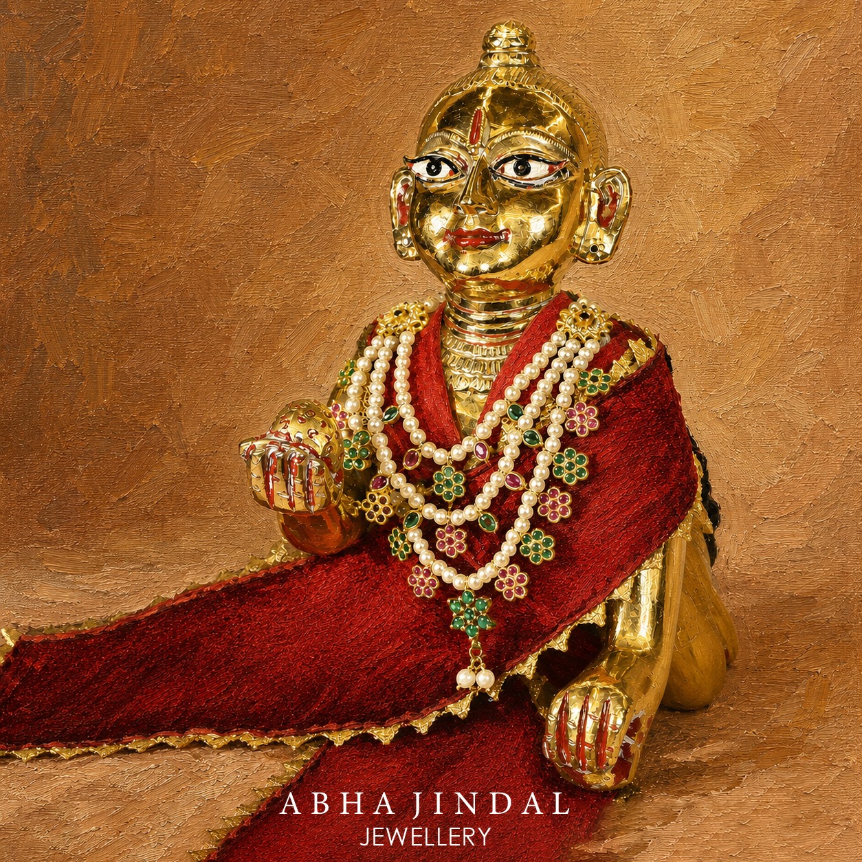 Kanth Vaibhav, a jewellery piece associated in the caption with Thakorji, Krishna.