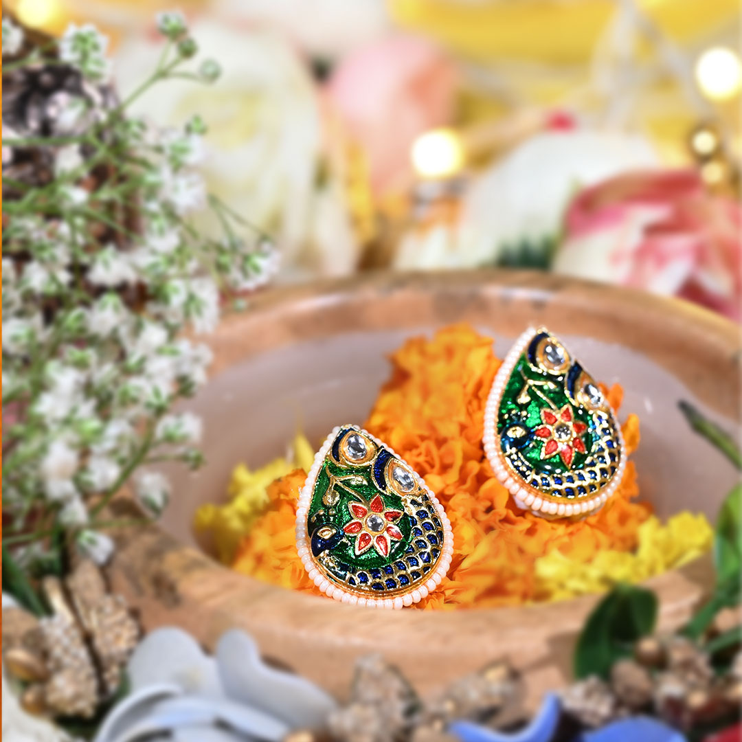 Diwali Teardrop Adornments, a jewellery piece.