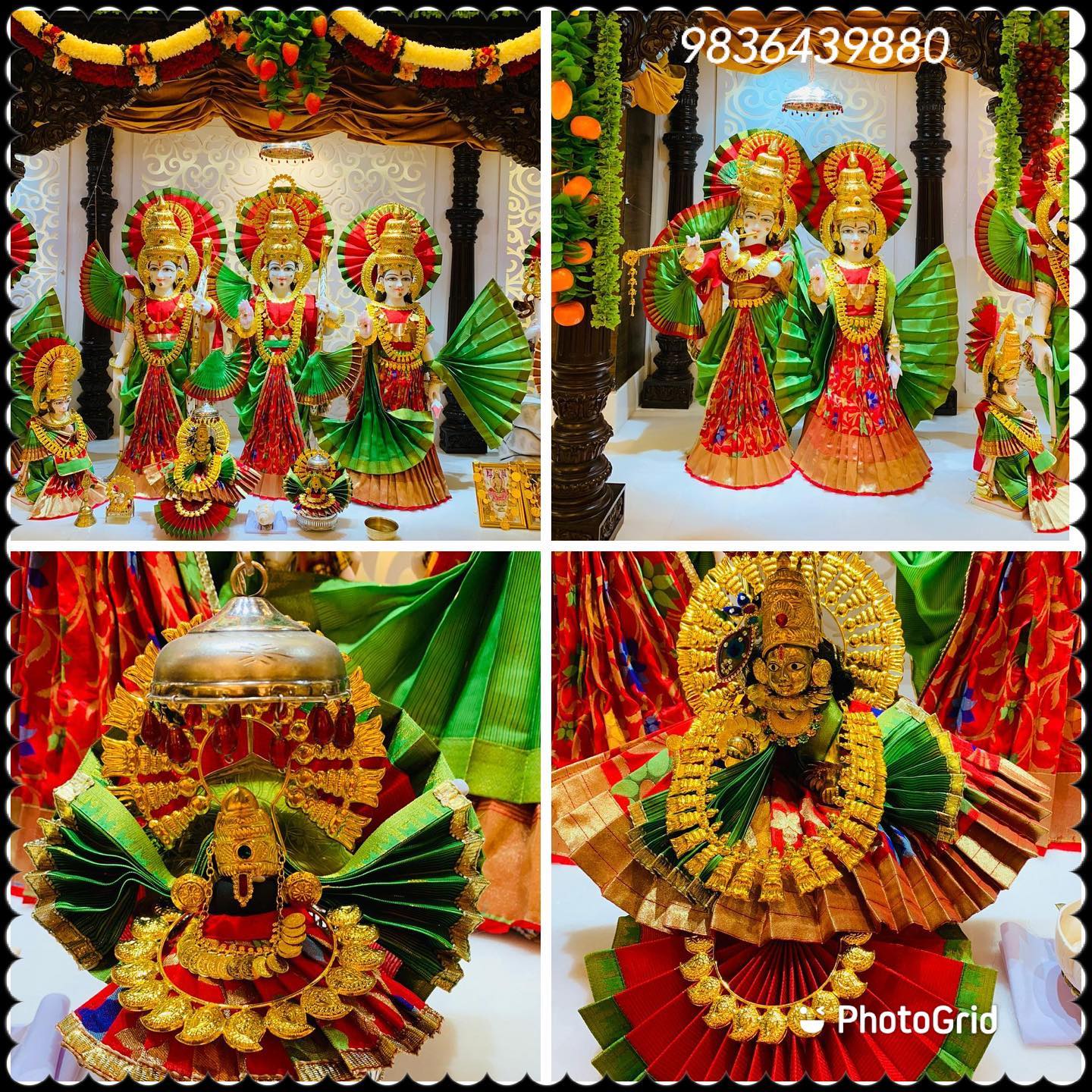 Deity Poshak and Shringar Collage, a poshak & shringar piece.