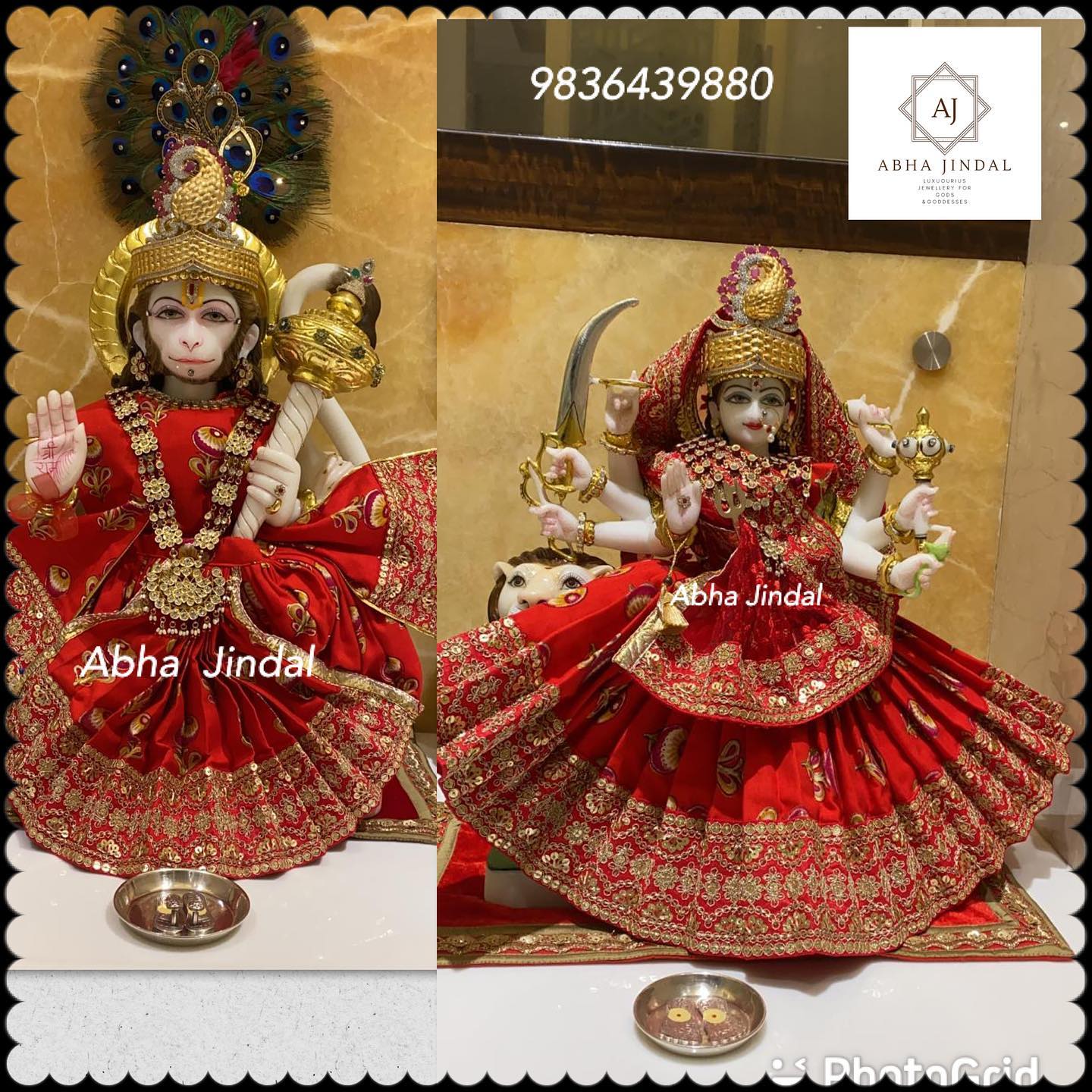 Deity Poshak and Shringar Collage, a poshak & shringar piece.